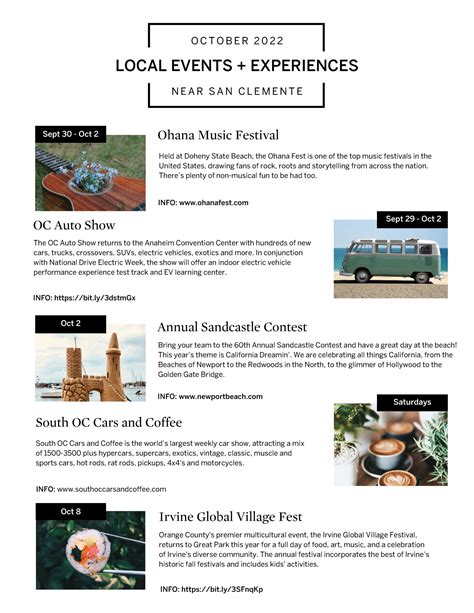 San Clemente EVENTS Calendar .